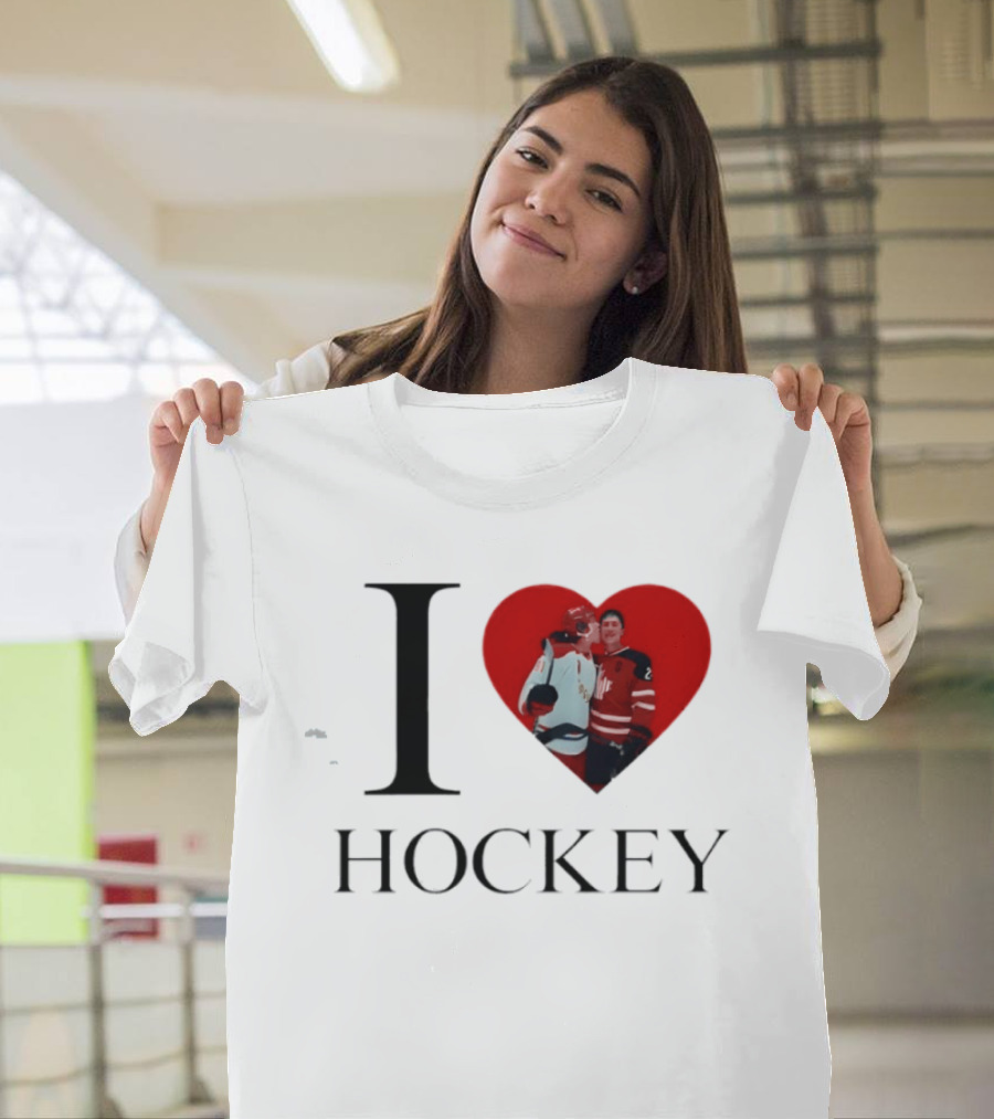 Williams & Storrie I Love Hockey Players Red Heart T-Shirt