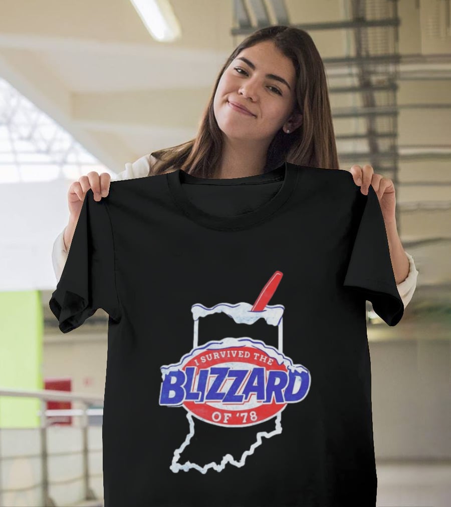 I Survived The Blizzard Of '78 Indiana Snow Shovel T-Shirt