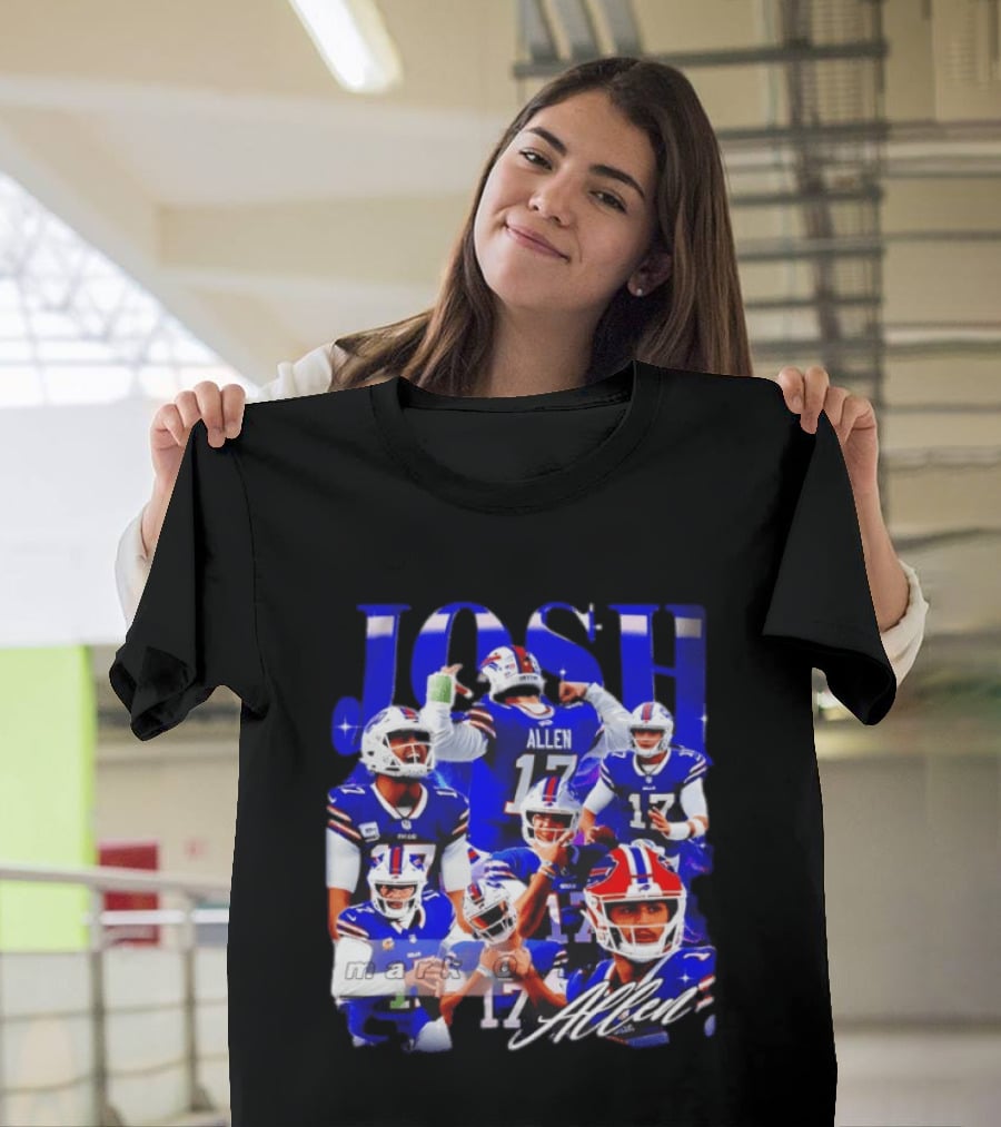 Buffalo Bills Josh Allen Quarterback Celebration Montage T-Shirt