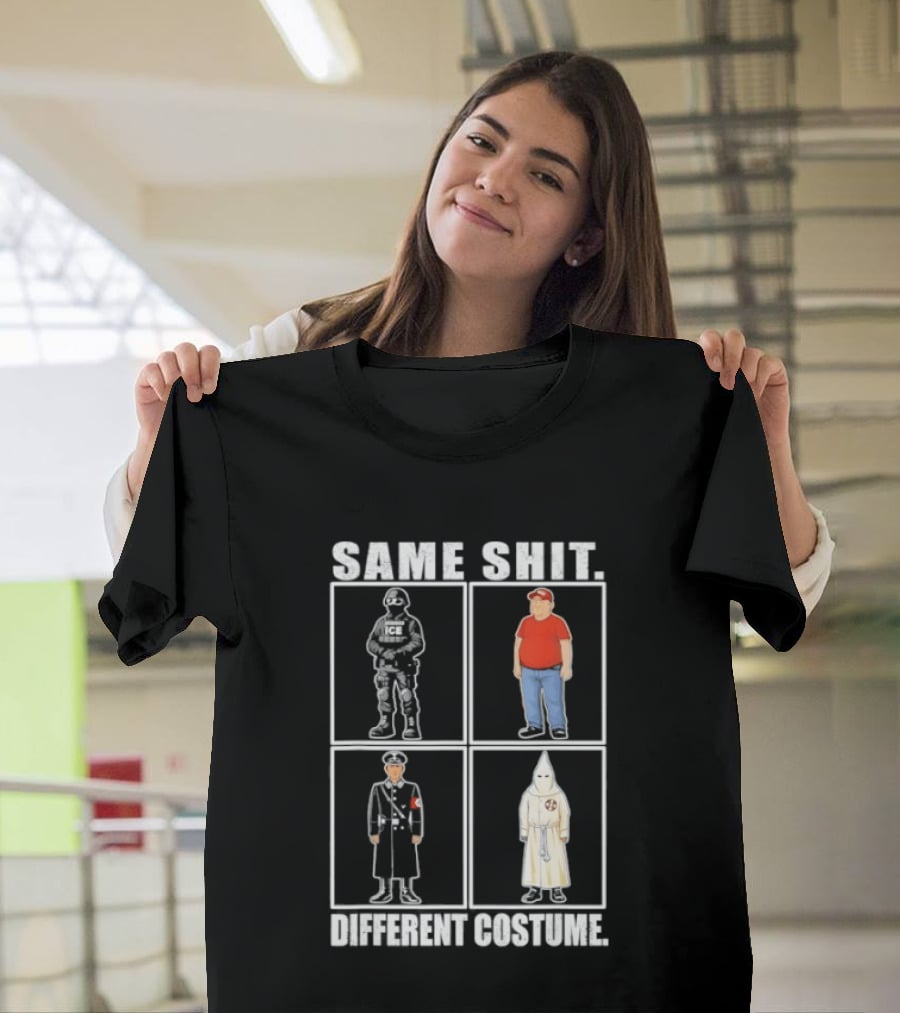 Same Shit Different Costume Soldier Red Hat Uniform White Robe Meme T-Shirt
