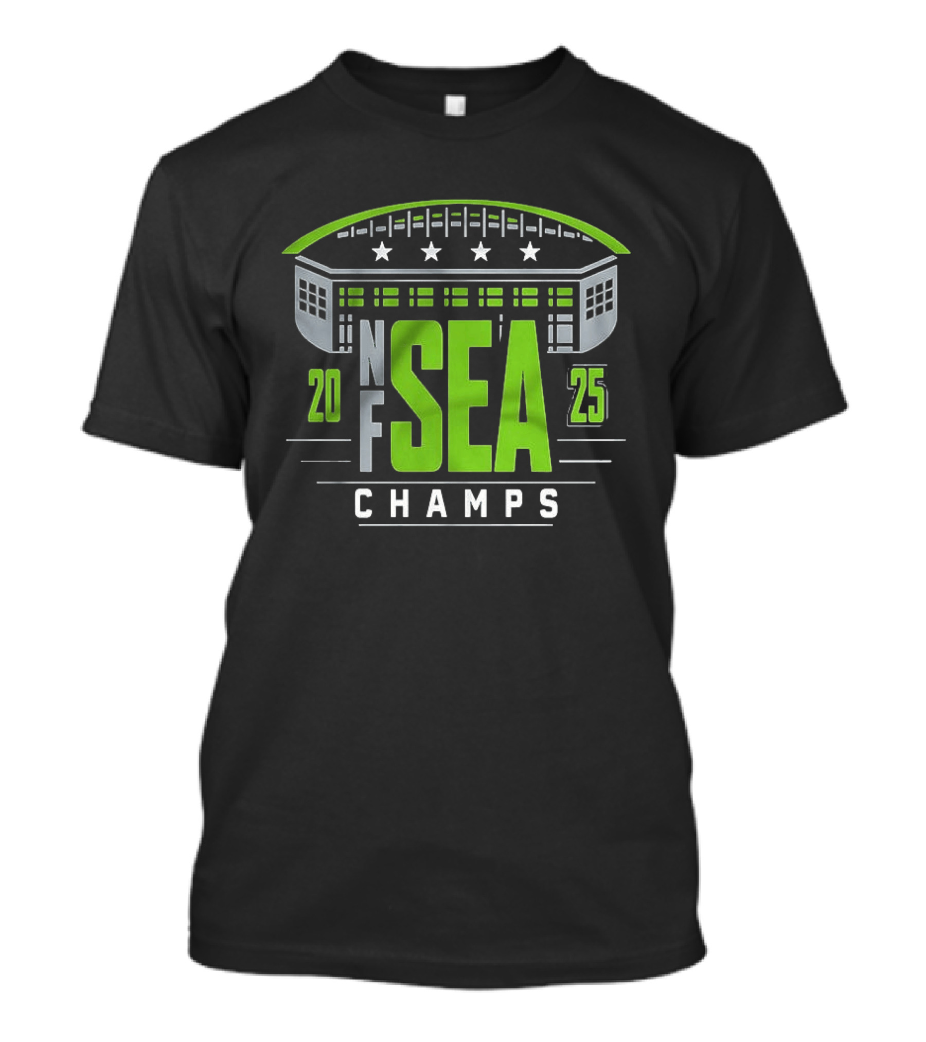 Seattle Seahawks 2025 NF SEA Champs Stadium Victory Stars T-Shirt