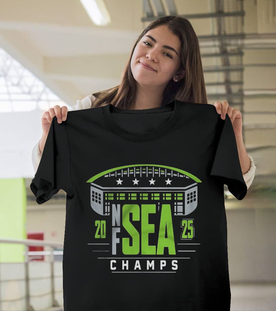 Seattle Seahawks 2025 NF SEA Champs Stadium Victory Stars T-Shirt