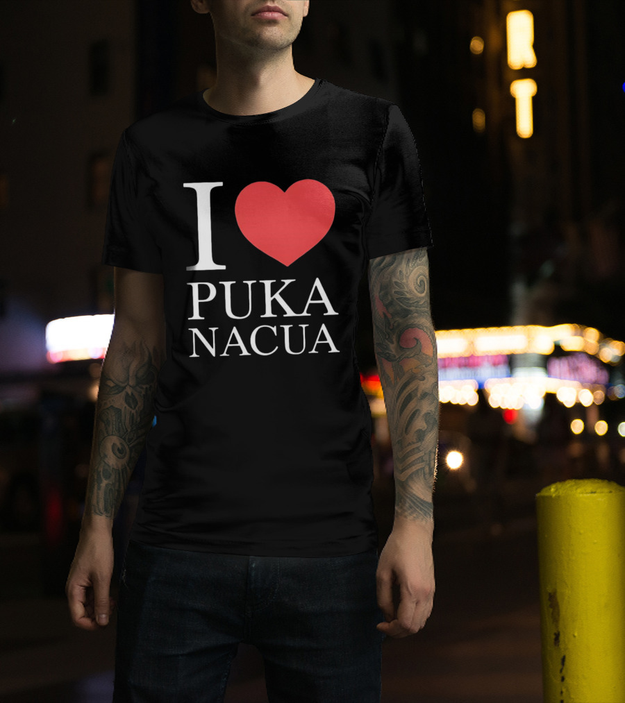 I Love Puka Nacua Los Angeles Rams Football Heart T-Shirt