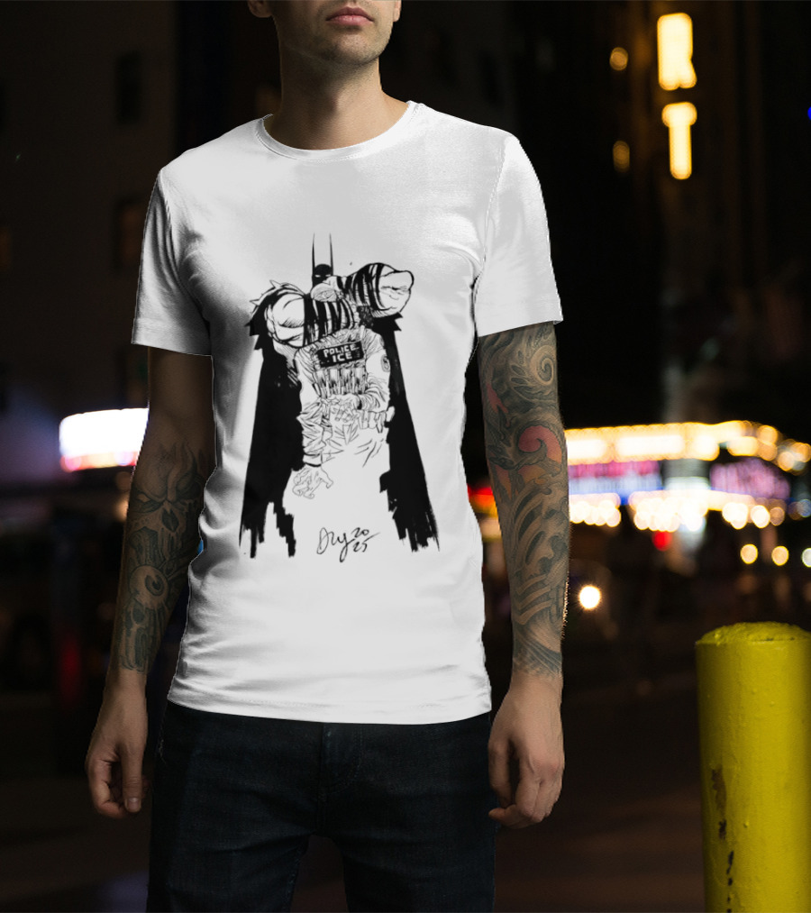 Absolute Batman Police ICE Joker Batman Sketch T-Shirt