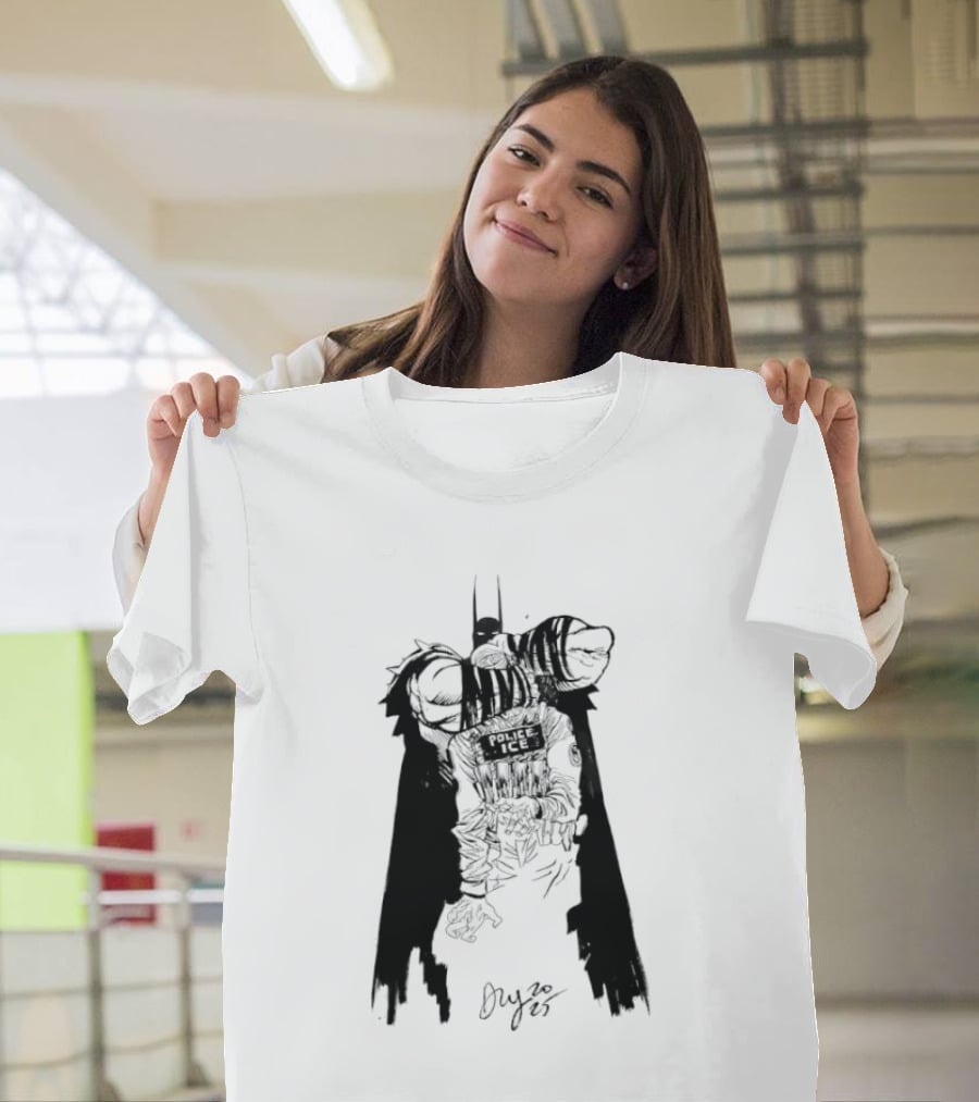 Absolute Batman Police ICE Joker Batman Sketch T-Shirt