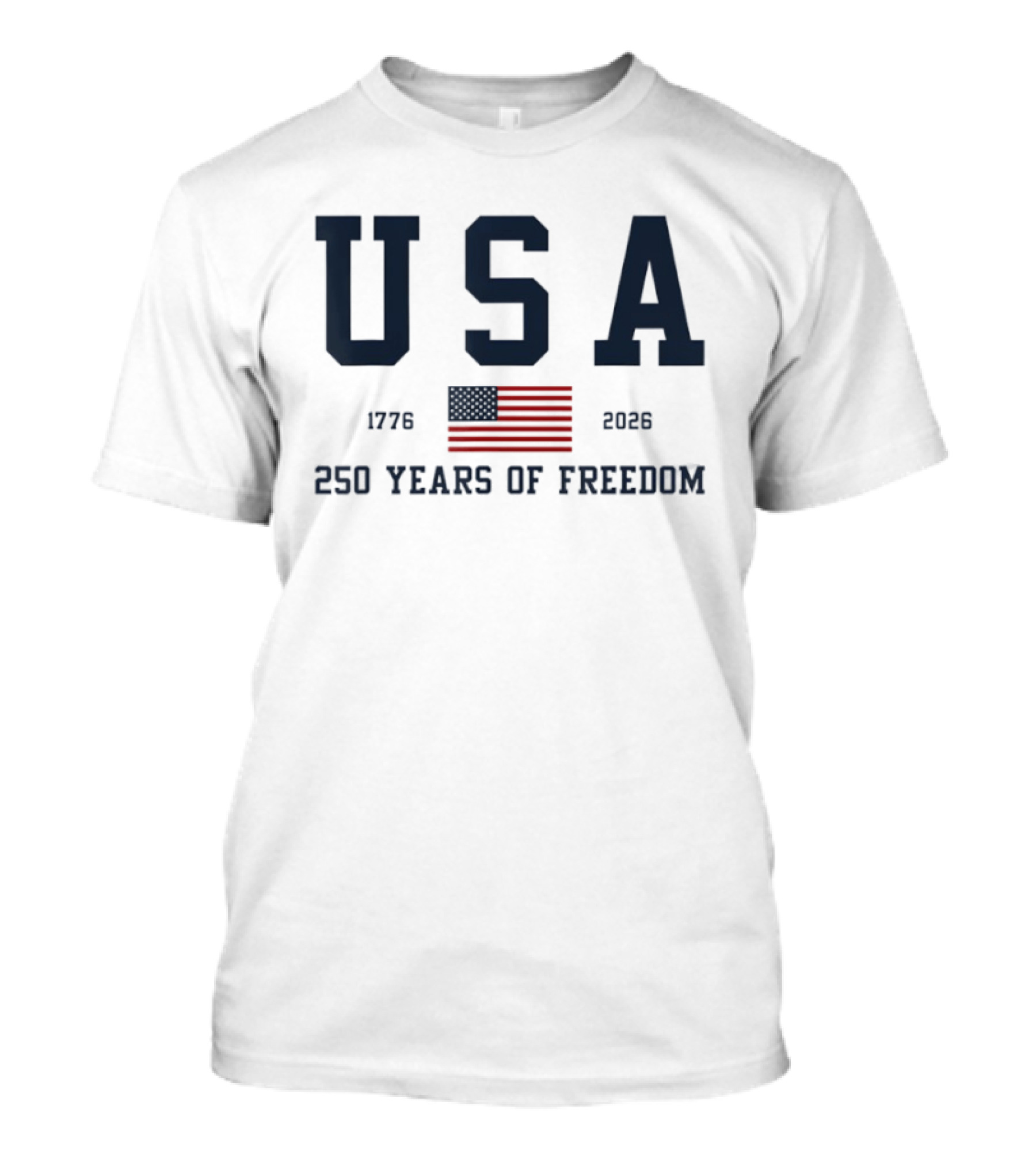 USA 250 Years Of Freedom 1776 2026 American Flag Celebration T-Shirt