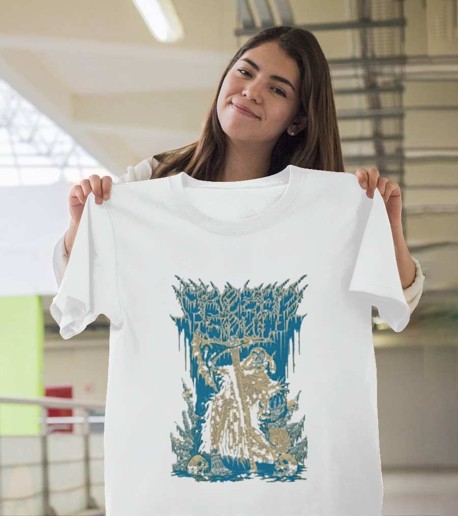 Frozen Soul Reaper Undead Skeleton Warrior Ice Wraith T-Shirt