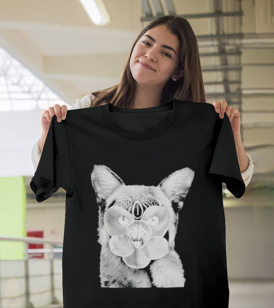 Galantis Palladium Cat Mask Orchid Eyes Black And White T-Shirt