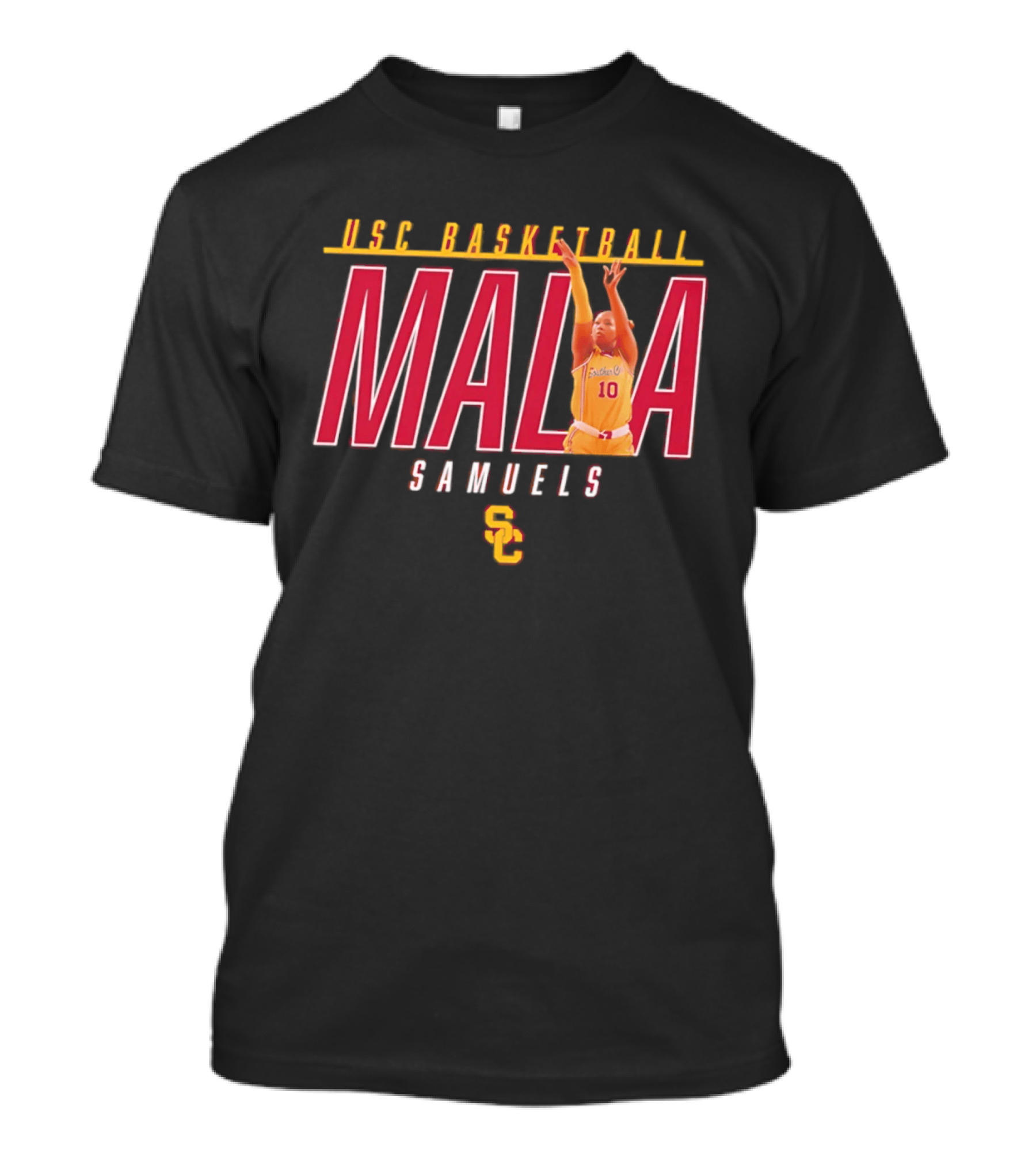 USC Basketball Malia Samuels 10 SC Trojans T-Shirt