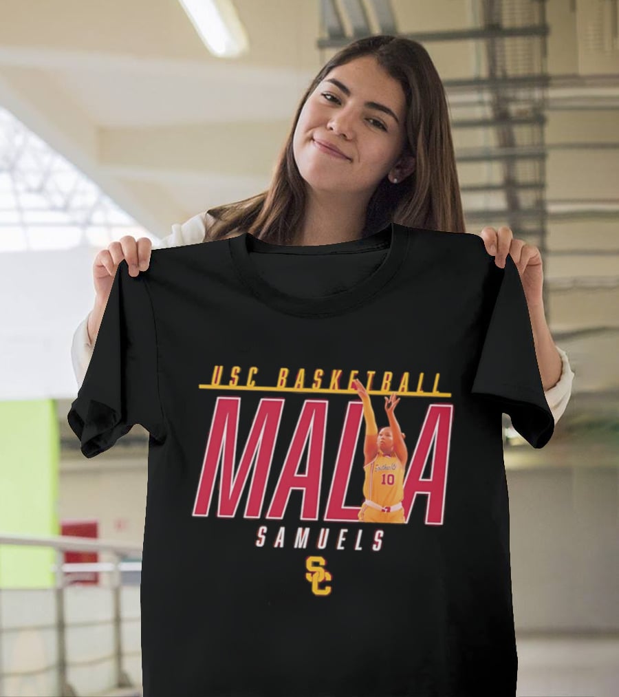 USC Basketball Malia Samuels 10 SC Trojans T-Shirt