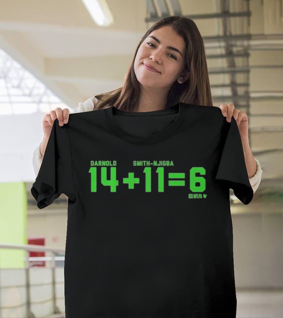 Darnold Smith Njigba 14 + 11 = 6 Equation Sports Fan T-Shirt