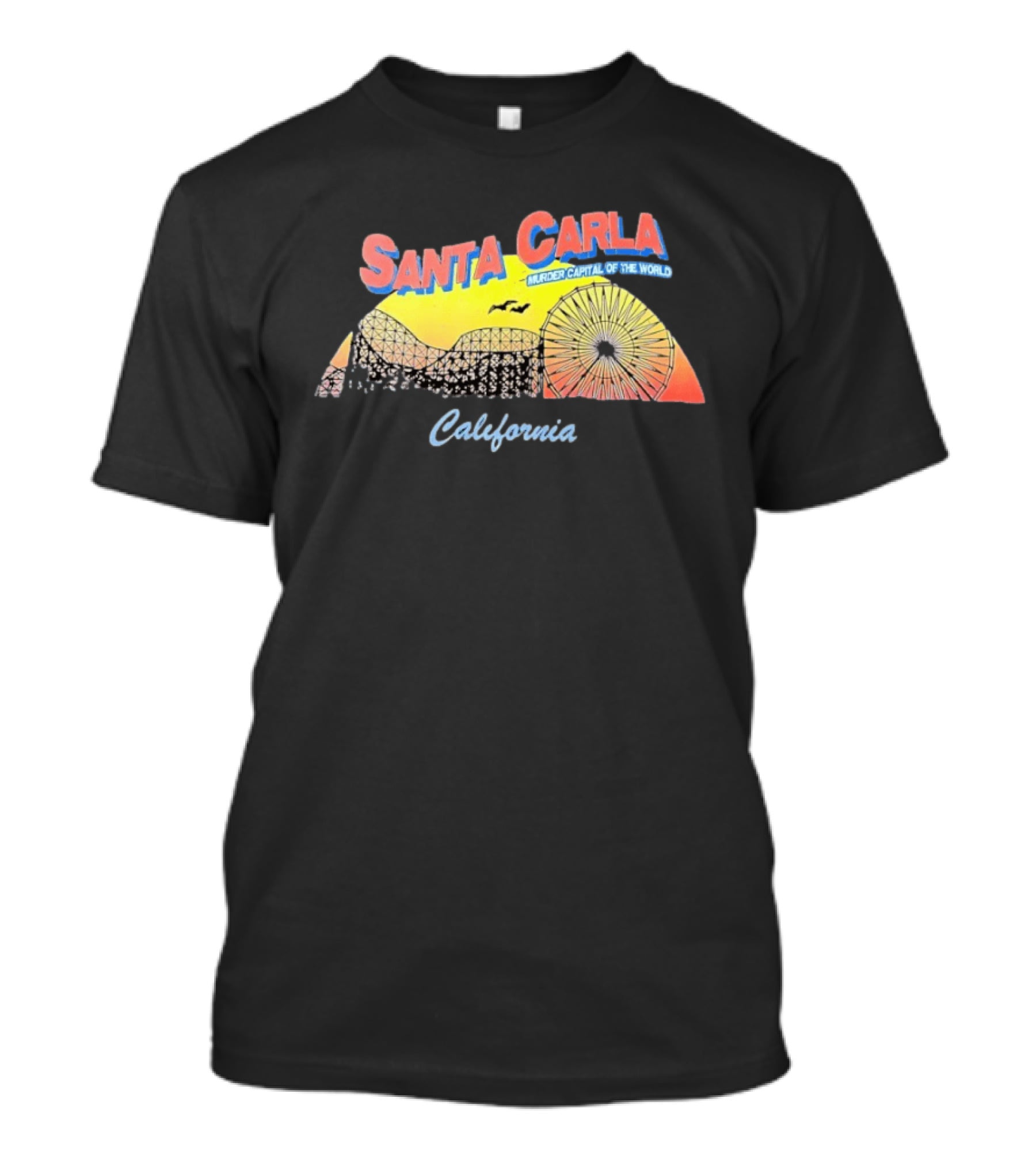 Santa Carla Murder Capital Of The World California Retro Beach Sunset T-Shirt