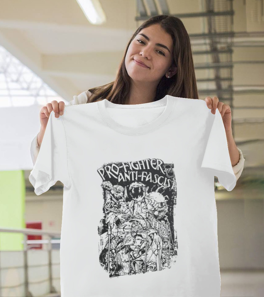 Pro Fighter Anti Fascist Here Be Dragon T-Shirt