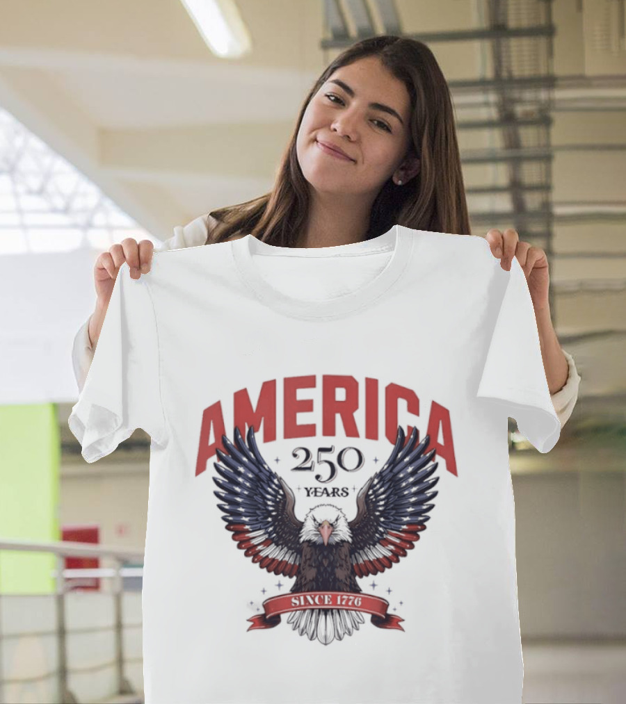AMERICA 250 Years Since 1776 Eagle T-Shirt