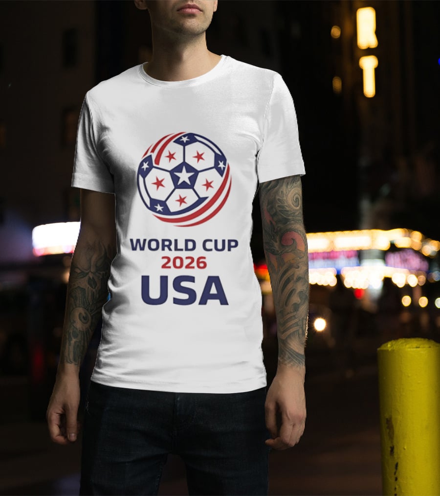 World Cup 2026 USA Soccer Stars Ball T-Shirt