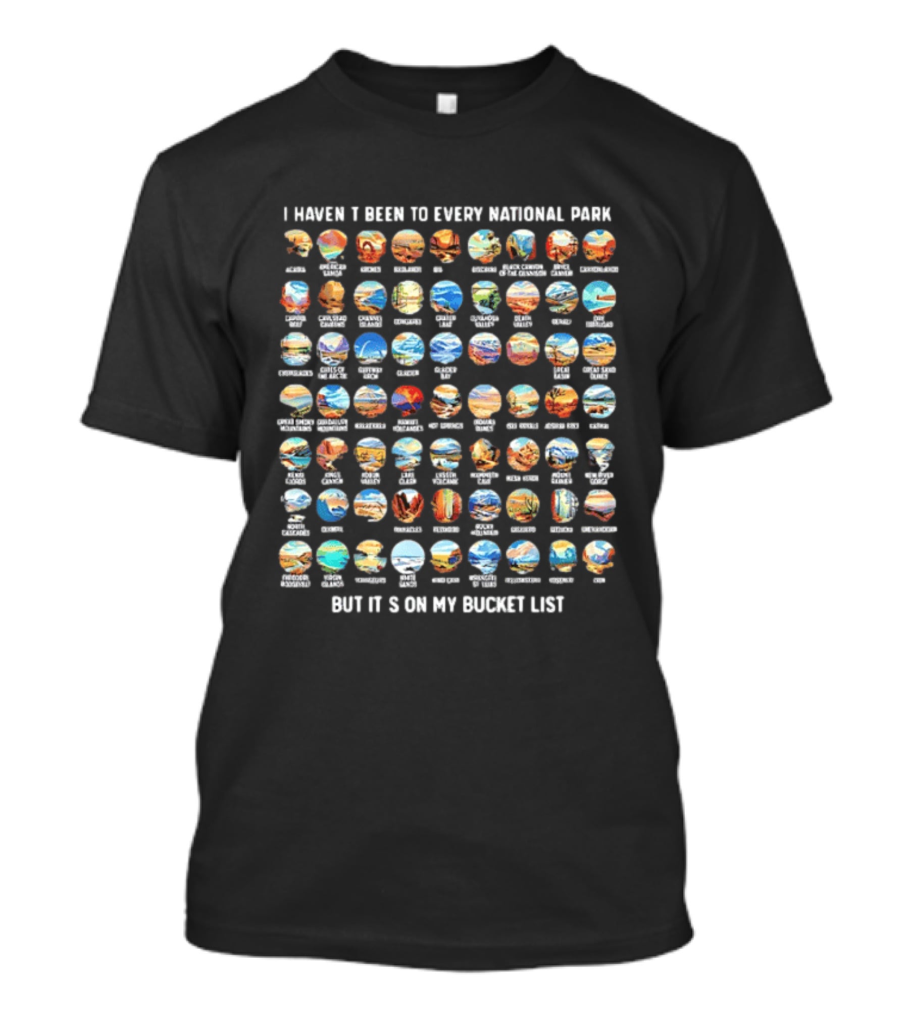 Explore Every National Park Bucket List Adventure T-Shirt