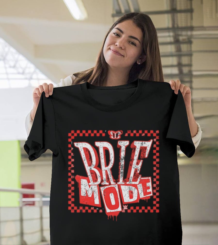 Brie Bella Mode WWE Text And Crown T-Shirt