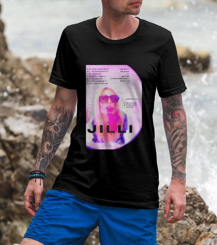 Jilli Winter Tour 2026 Dates Los Angeles Sacramento Denver New York Houston Columbus The Roxy The Mint Slo Brew Skully's Illfest T-Shirt