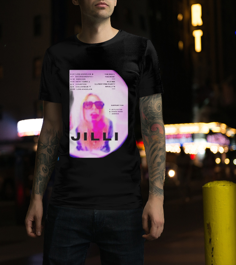 Jilli Winter Tour 2026 Dates Los Angeles Sacramento Denver New York Houston Columbus The Roxy The Mint Slo Brew Skully's Illfest T-Shirt