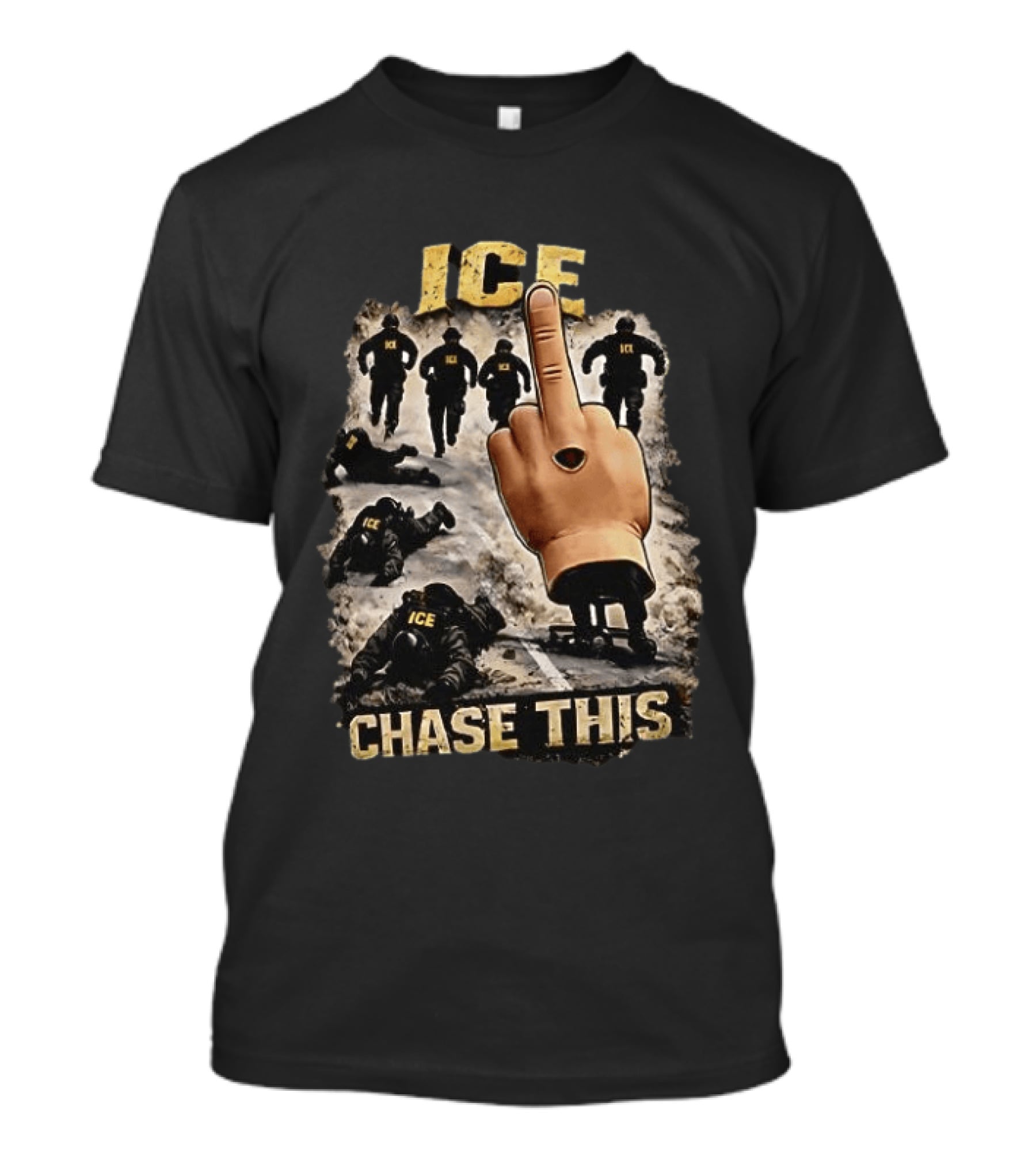 ICE Chase This Viral Foam Finger Protest T-Shirt