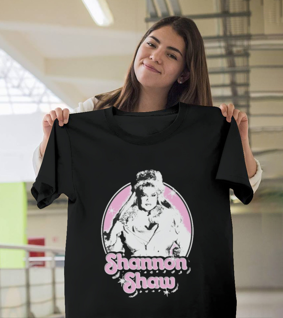 Shannon Shaw Fur Coat Glamour Pink Starry T-Shirt