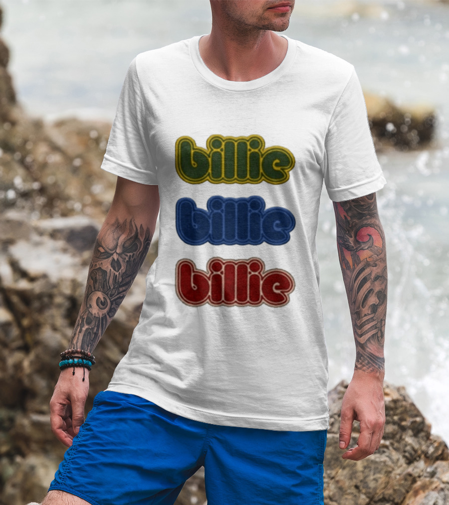 Billie Eilish Billie Triple Text Color Variations T-Shirt