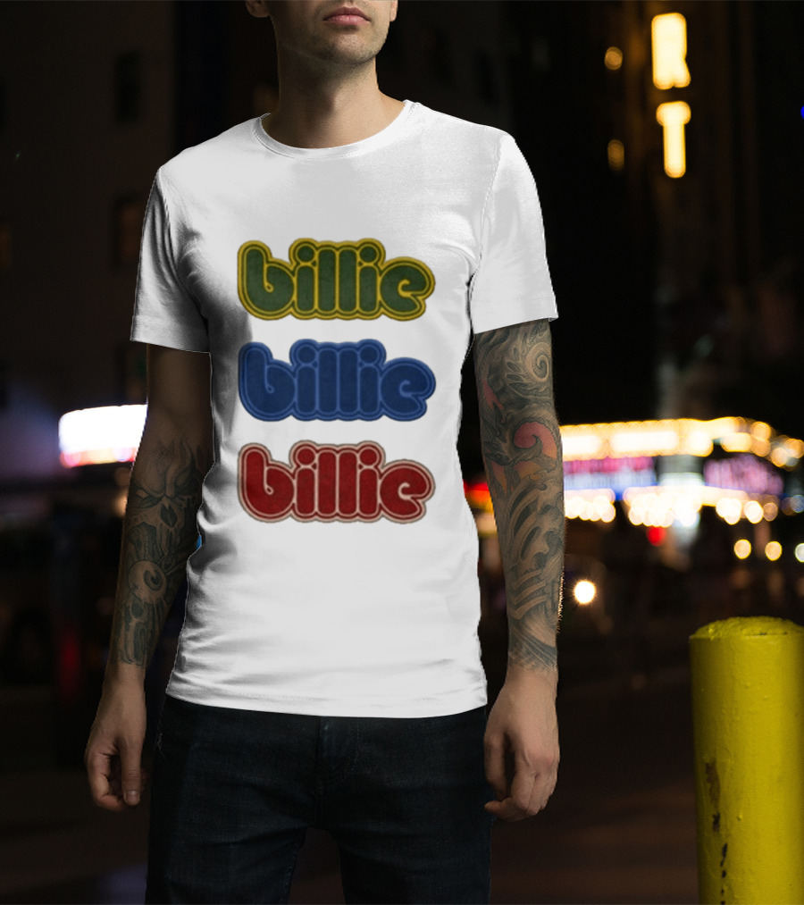 Billie Eilish Billie Triple Text Color Variations T-Shirt