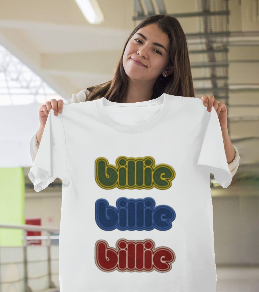 Billie Eilish Billie Triple Text Color Variations T-Shirt