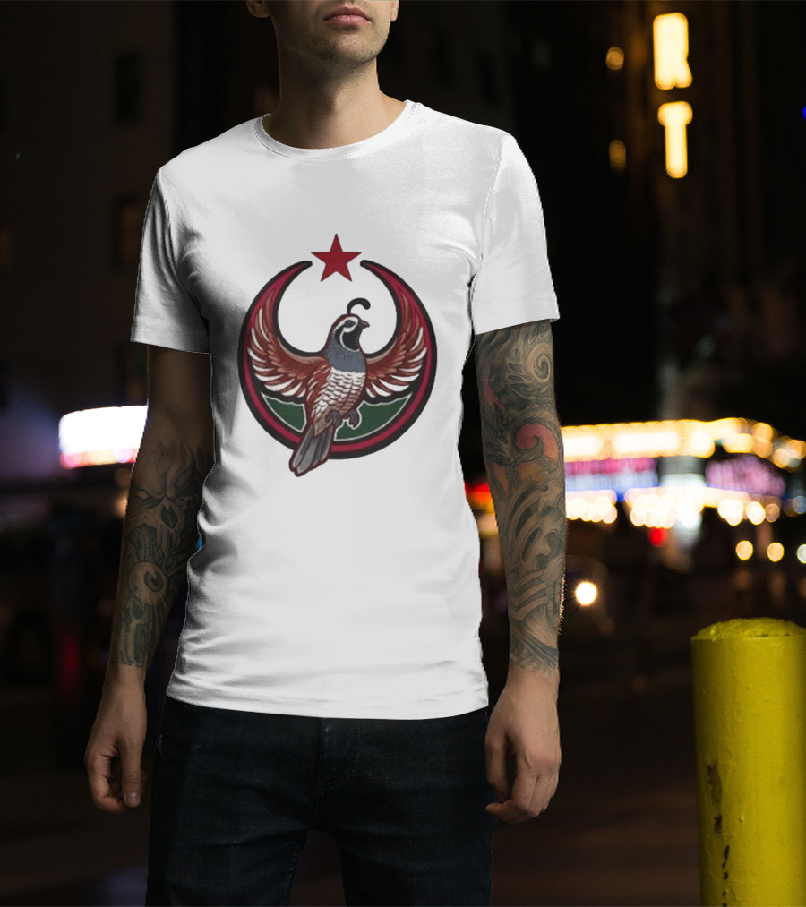 California Quail Rebel Crescent Star T-Shirt