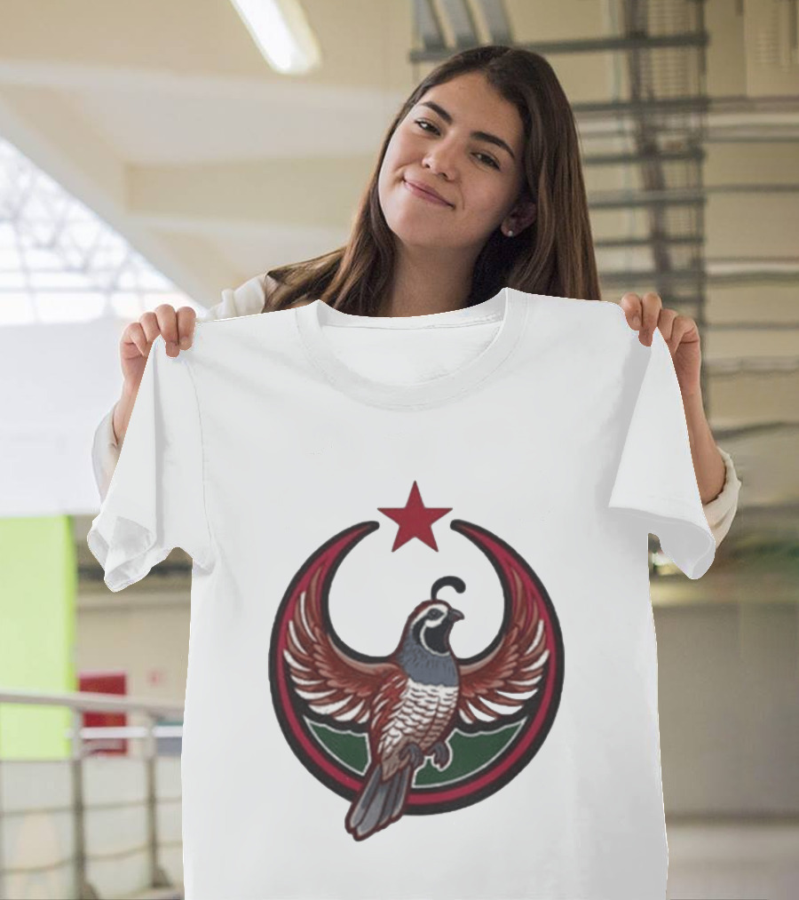 California Quail Rebel Crescent Star T-Shirt