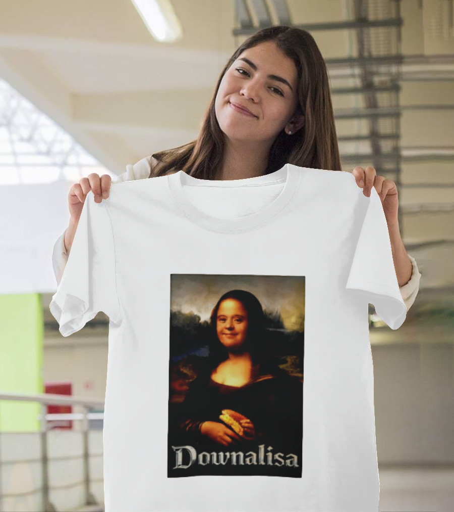 Downalisa Mona Lisa Parody Featuring T-Shirt