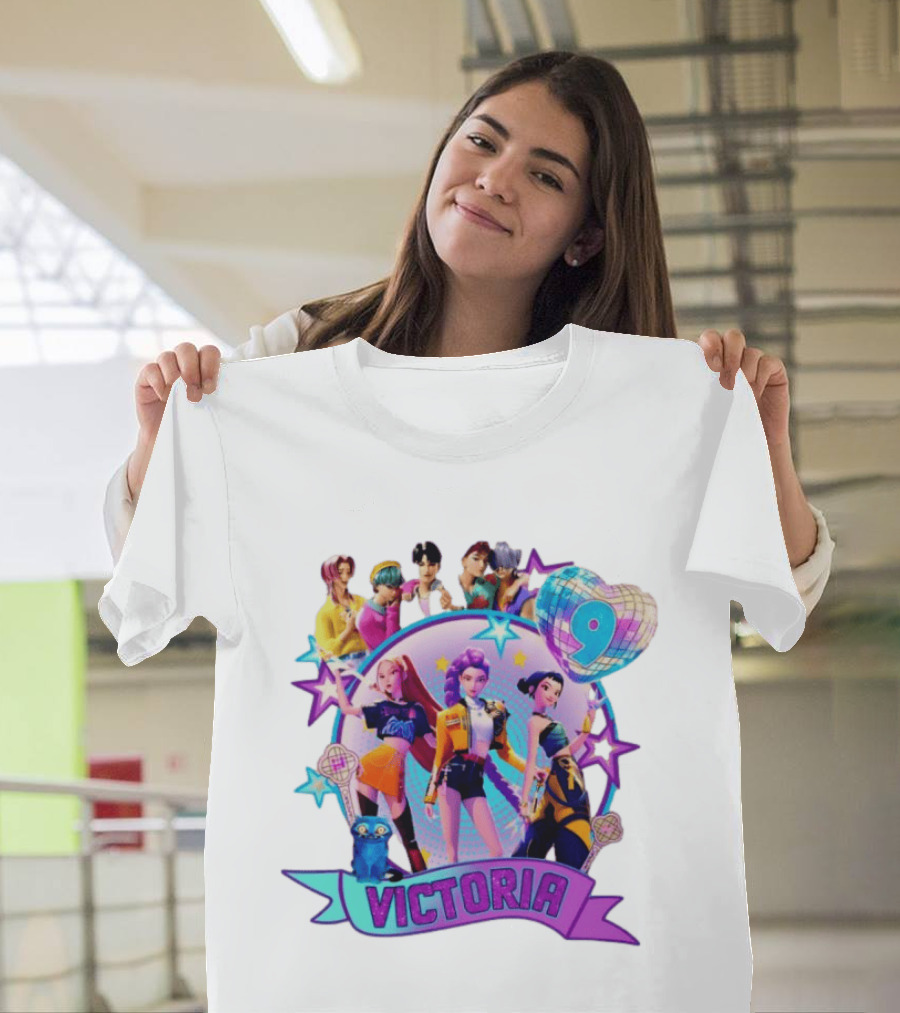 Victoria Huntrix Kpop Birthday Celebration Star Characters T-Shirt