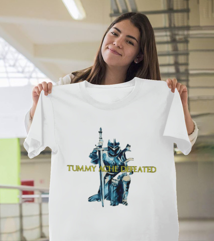 Tummy Ache Defeated Medieval Knight T-Shirt