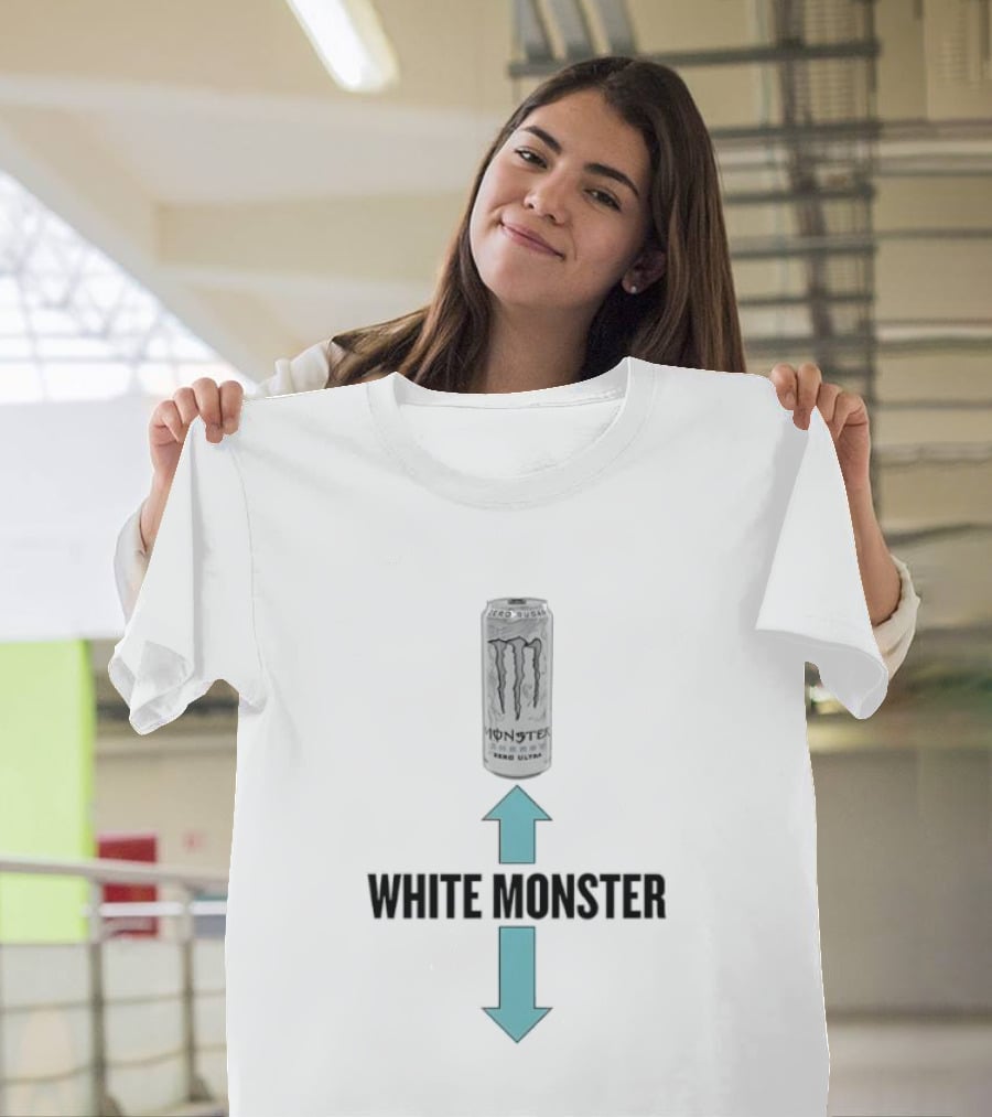 Monster Energy Zero Ultra White Monster Can T-Shirt