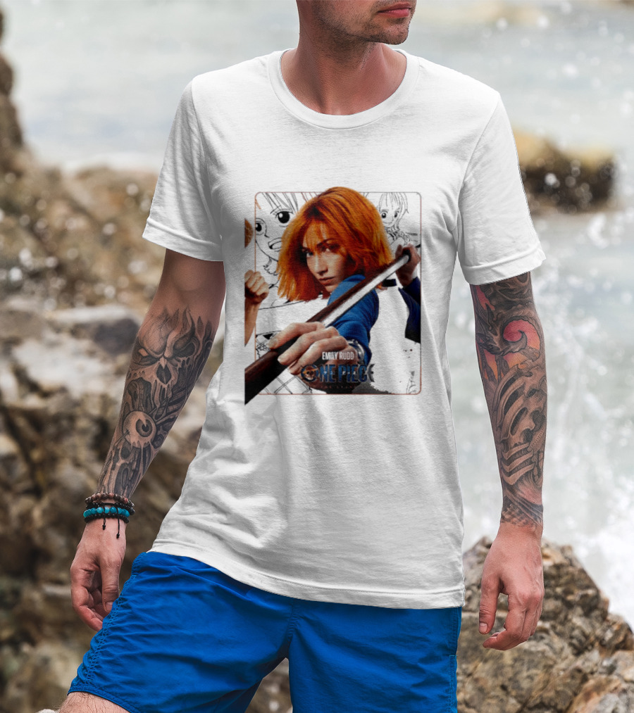 One Piece Live Action Emily Rudd As Nami Grand Line Adventure T-Shirt