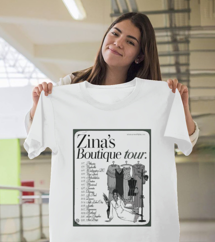Zina's Boutique Tour Dates 2026 Fashion Collection T-Shirt