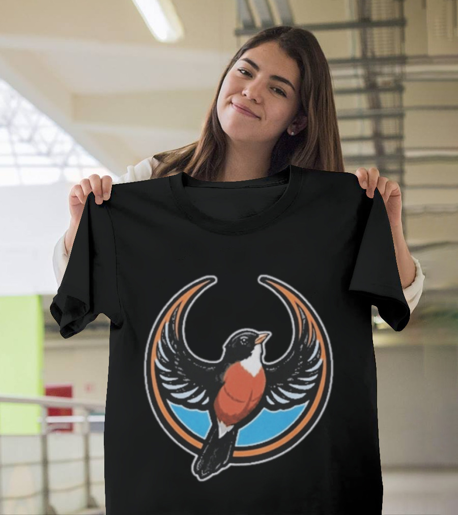 American Robin Rebel Resistance Michigan Wisconsin State Bird T-Shirt