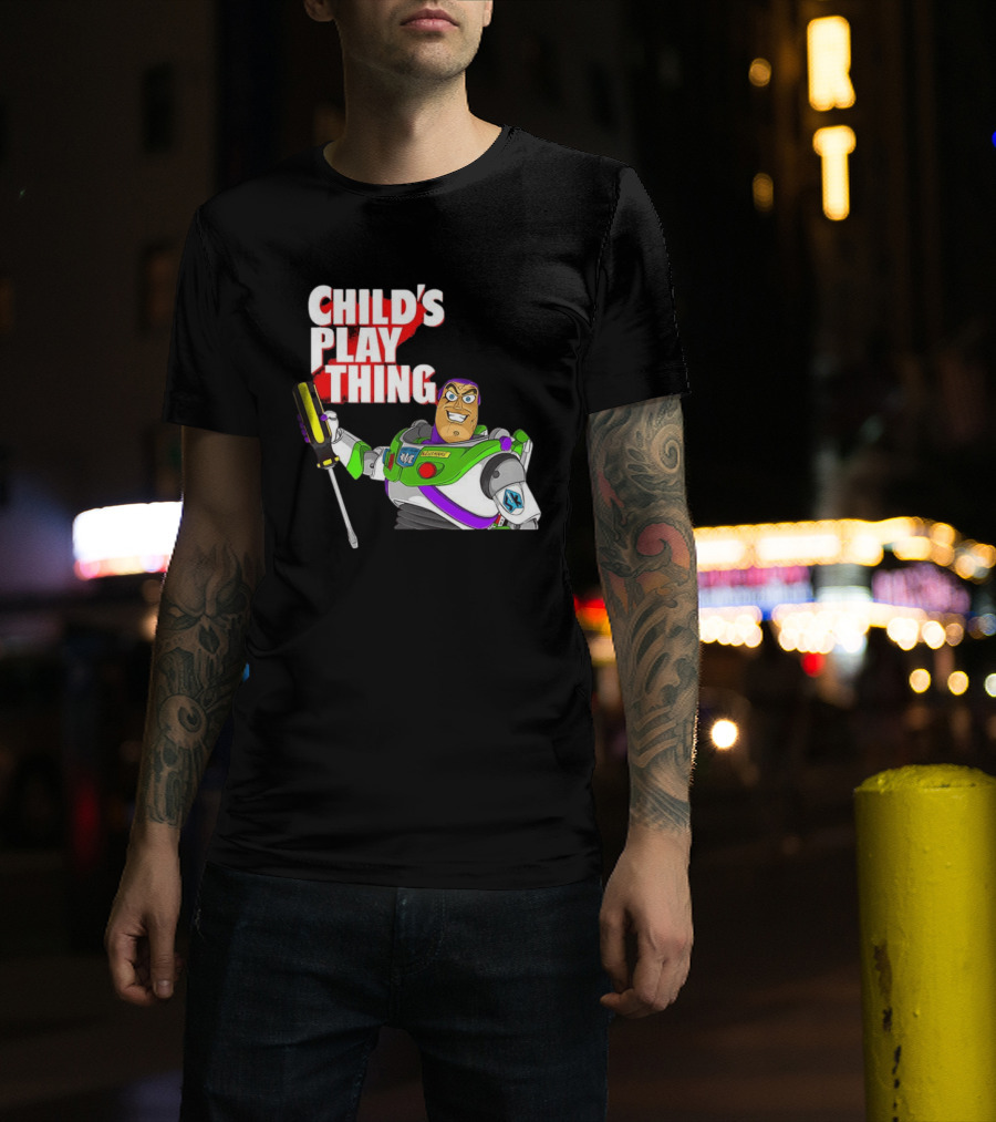 Child's Play Thing Buzz Lightyear Horror Crossover Toy Story T-Shirt