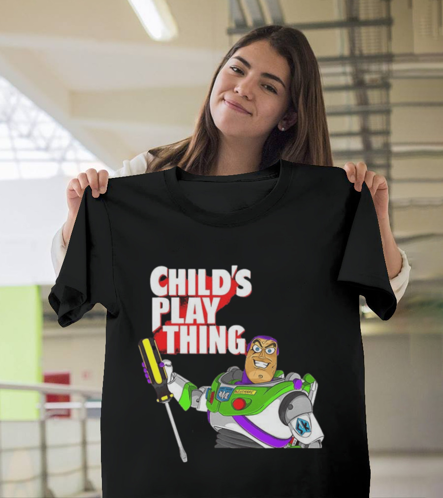 Child's Play Thing Buzz Lightyear Horror Crossover Toy Story T-Shirt