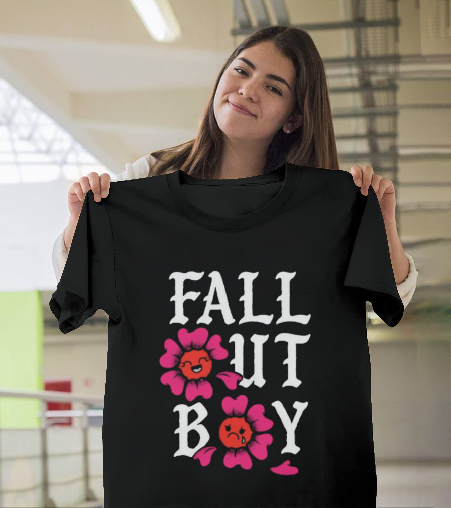 Fall Out Boy Floral Pink Red Flowers T-Shirt