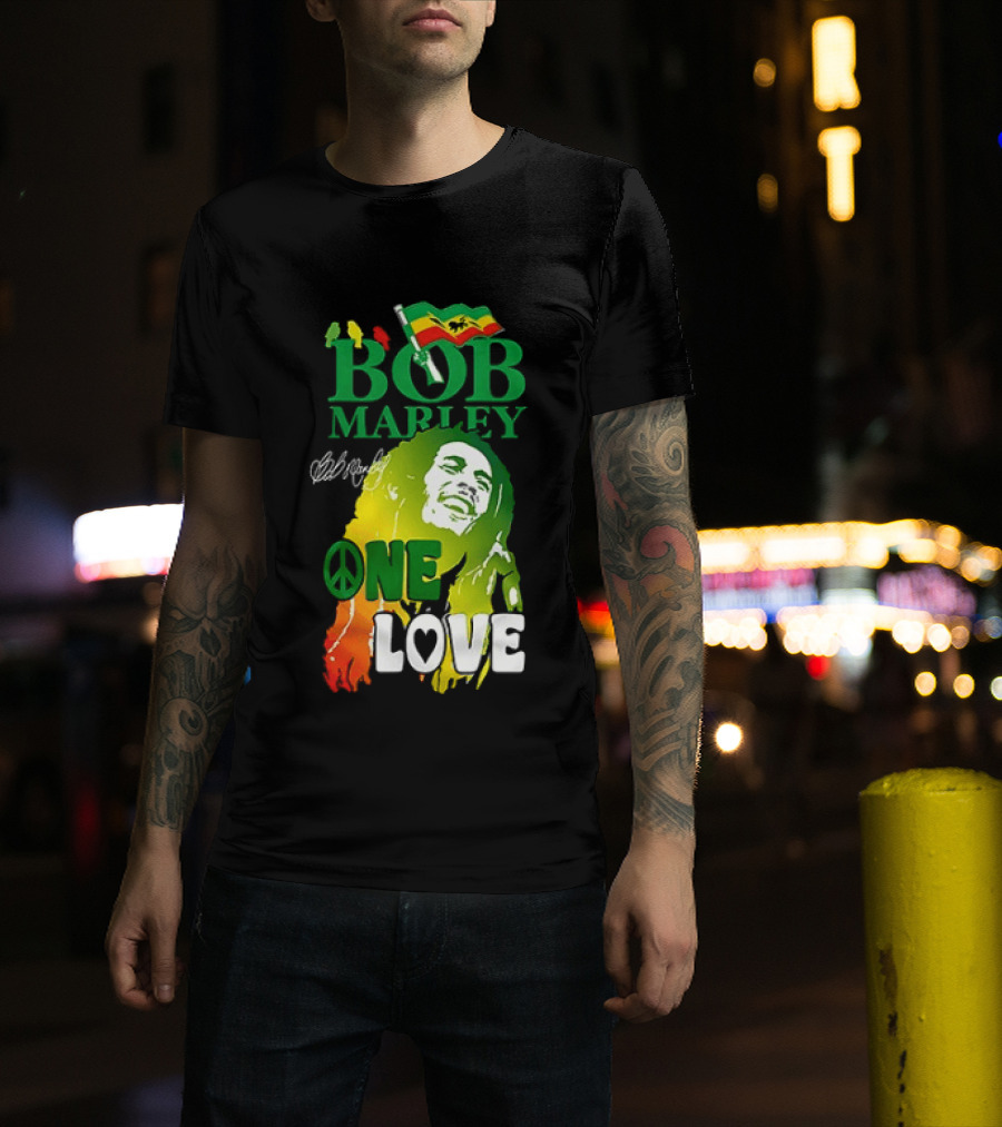 Kansas City Chiefs Bob Marley One Love Peace T-Shirt