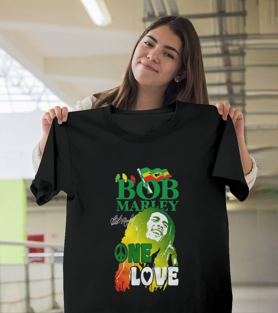 Kansas City Chiefs Bob Marley One Love Peace T-Shirt