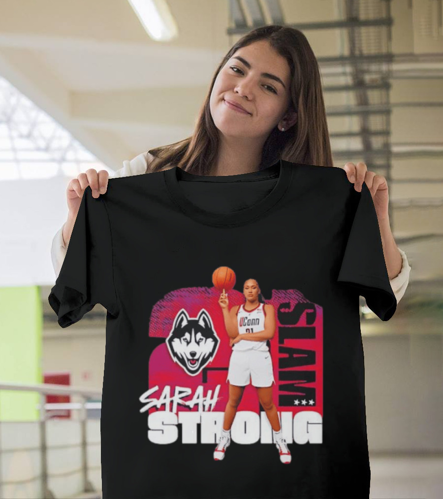 SLAM Sarah Strong UConn Huskies Basketball Player T-Shirt