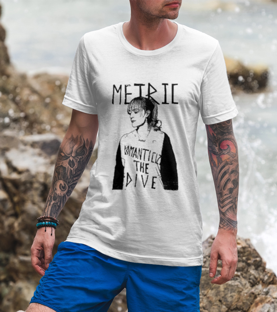 Metric Romanticize The Dive Bold Black And White T-Shirt