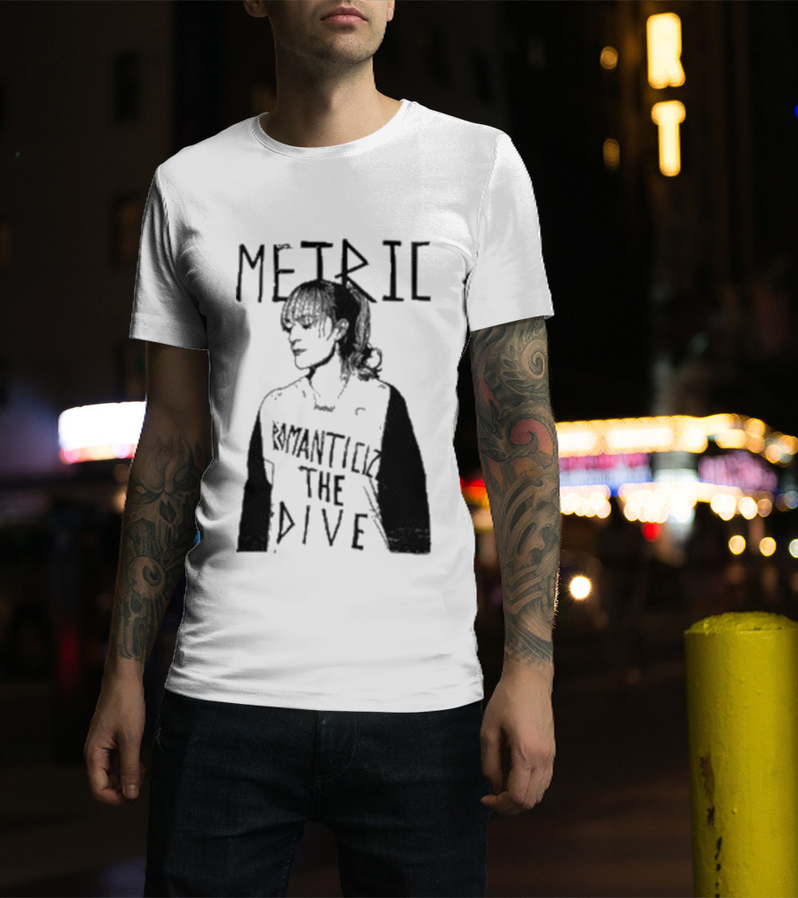 Metric Romanticize The Dive Bold Black And White T-Shirt