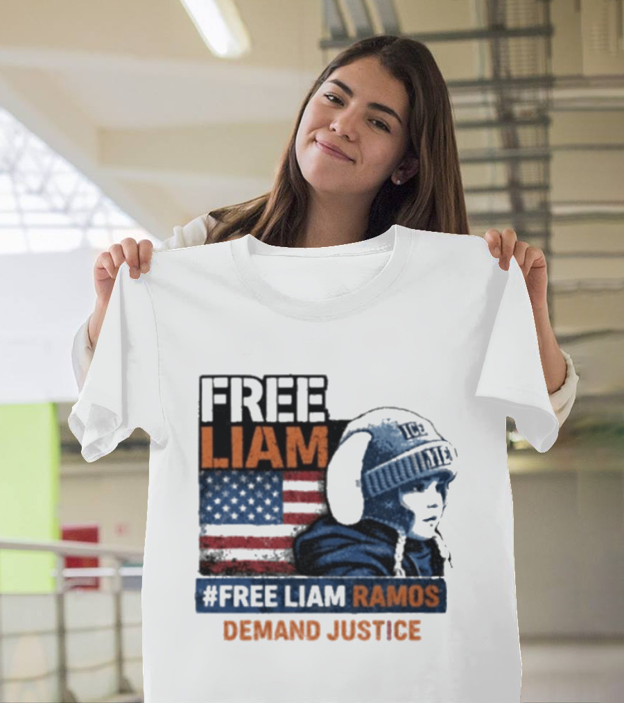 Free Liam Ramos Demand Justice American Flag Ice Hat T-Shirt