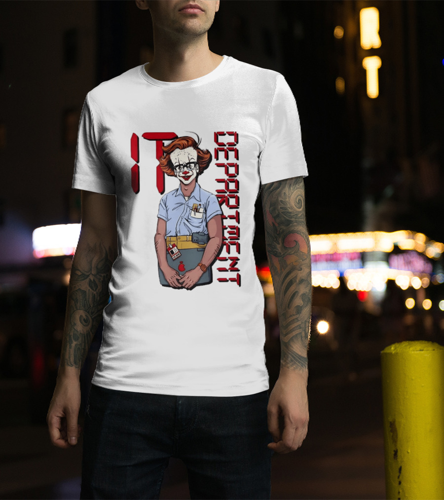 Pennywise IT Department Nerd Humor T-Shirt