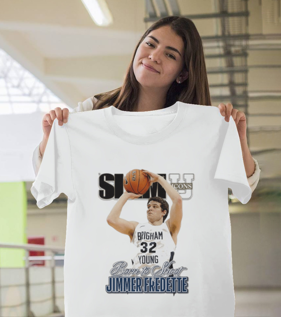 Slam U Icons Brigham Young 32 Born To Shoot Jimmer Fredette T-Shirt