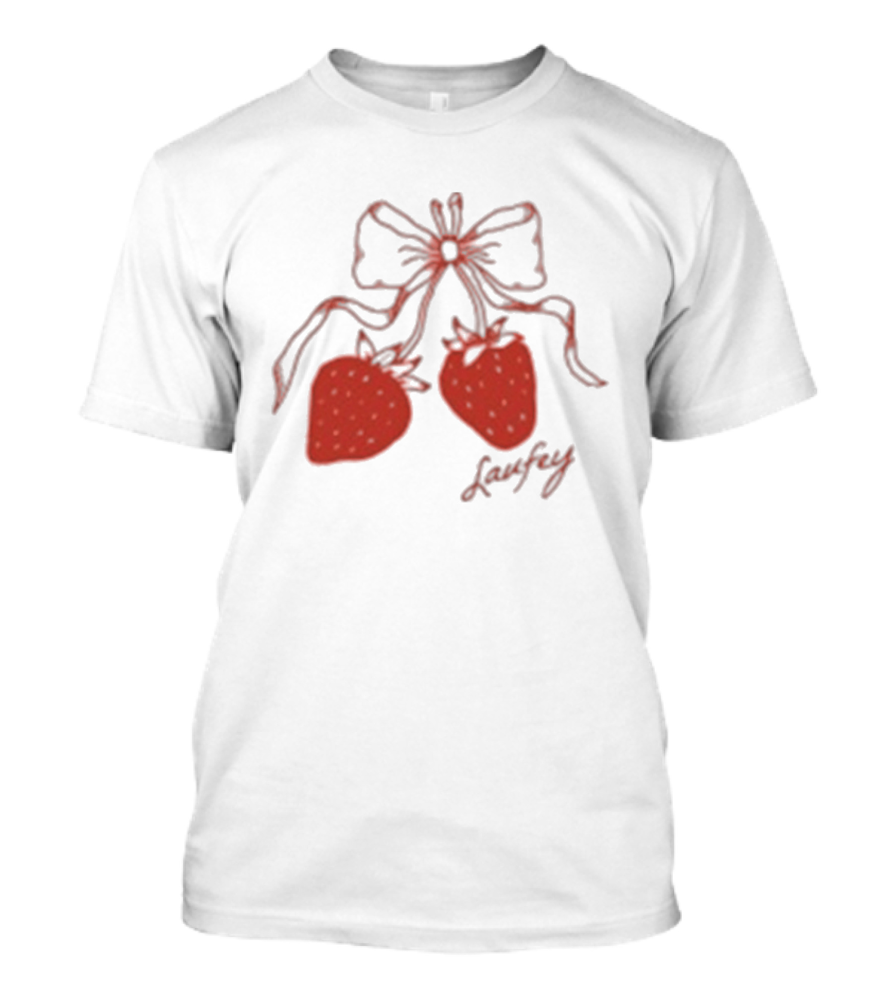 Laufey Strawberry Bow T-Shirt