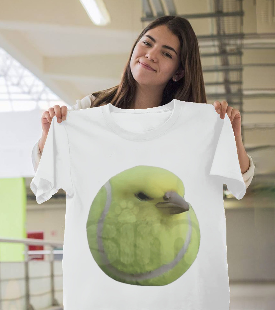 Silly Tennis Ball Bird Meme T-Shirt
